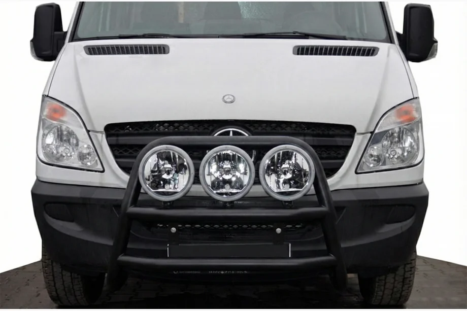 Mercedes Sprinter W906 2006–2018 Augstais kenguruzargs WT018 Black (nerūsējošais tērauds) Foto 1