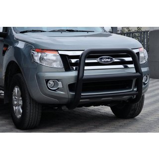 Priekšējais aizsargstienis WT018 Black (nerūsējošais tērauds) Ford Ranger 2011–2022 foto 1