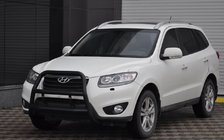 Hyundai Santa Fe 2 2006–2012 Kengurubārs WT018 Black (nerūsējošais tērauds) foto 3