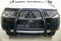 Mitsubishi L200 2006–2015 Kengurubārs WT018 Black (nerūsējošais tērauds) foto 3