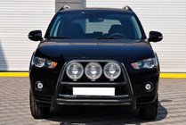 Mitsubishi Outlander 2006–2012 Kengurubārs WT018 Black (nerūsējošais tērauds) foto 1