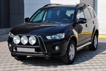 Mitsubishi Outlander 2006–2012 Kengurubārs WT018 Black (nerūsējošais tērauds) foto 2