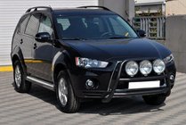 Mitsubishi Outlander 2006–2012 Kengurubārs WT018 Black (nerūsējošais tērauds) foto 3