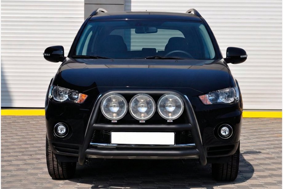 Mitsubishi Outlander 2006–2012 Kengurubārs WT018 Black (nerūsējošais tērauds) Image