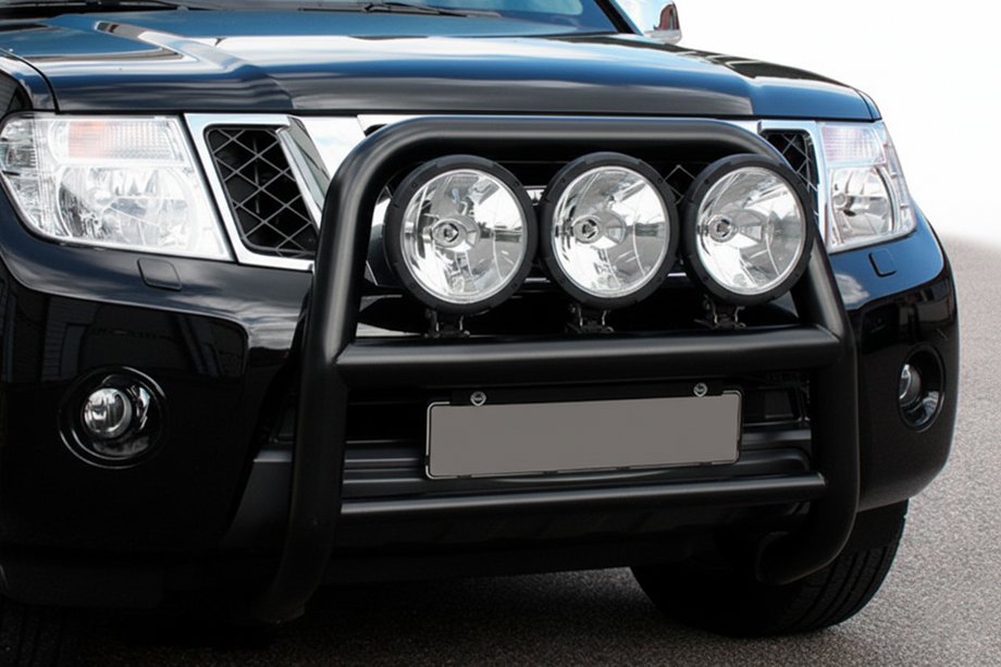 Nissan Navara 2006–2015 Bullbar WT018 Black (nerūsējošais tērauds) Image
