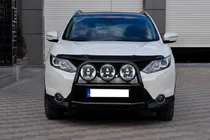 Nissan Qashqai 2014–2021 Bullbar WT018 Black (nerūsējošais tērauds) foto 2