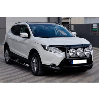Bullbar WT018 Black (nerūsējošais tērauds) Nissan Qashqai 2014–2021 foto 3