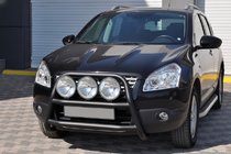 Nissan Qashqai 2007–2010 Kengurubārs WT018 Black (nerūsējošais tērauds) foto 3