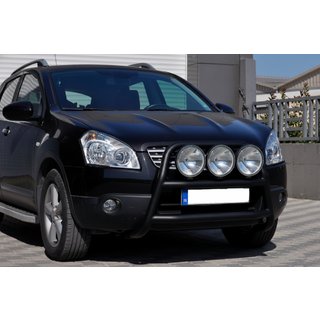 Kengurubārs WT018 Black (nerūsējošais tērauds) Nissan Qashqai 2007–2010 foto 2
