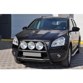 Kengurubārs WT018 Black (nerūsējošais tērauds) Nissan Qashqai 2007–2010 foto 3