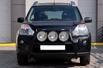 Nissan X-trail T31 2007–2014 Priekšējais aizsargstienis WT018 Black (nerūsējošais tērauds) foto 1
