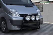 Renault Trafic 2001–2015 Kengurubārs WT018 Black (nerūsējošais tērauds) foto 1