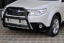 Subaru Forester 2008–2013 Kengurubārs WT018 Black (nerūsējošais tērauds) foto 2