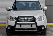 Subaru Forester 2008–2013 Kengurubārs WT018 Black (nerūsējošais tērauds) foto 3