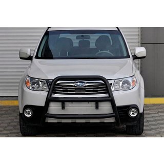 Kengurubārs WT018 Black (nerūsējošais tērauds) Subaru Forester 2008–2013 foto 3