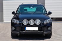 Volkswagen Tiguan 2007–2016 Bullbar WT018 Black (nerūsējošais tērauds) foto 2