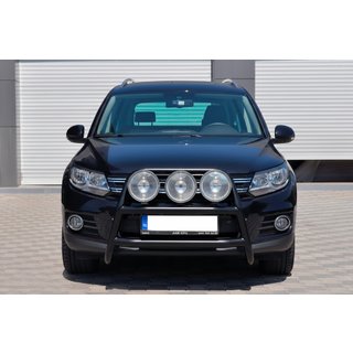 Bullbar WT018 Black (nerūsējošais tērauds) Volkswagen Tiguan 2007–2016 foto 2