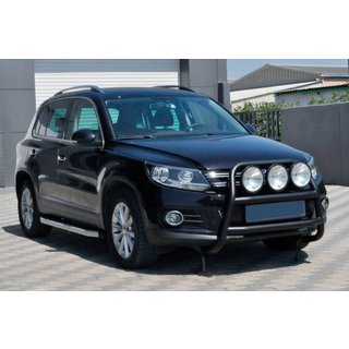 Bullbar WT018 Black (nerūsējošais tērauds) Volkswagen Tiguan 2007–2016 foto 1