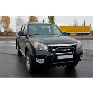 Kengurins QT008 Black (nerūsējošais tērauds) Ford Ranger 2007–2011 foto 2