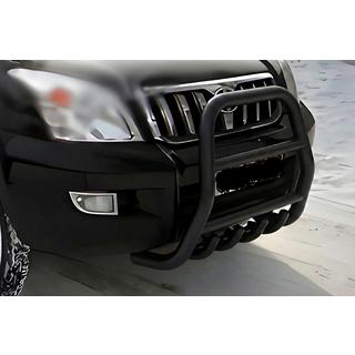 Augstais priekšējais aizsargstienis (bullbar) Black (nerūsējošais tērauds) Toyota Land Cruiser Prado 120 2002–2009