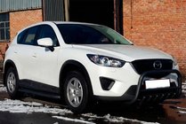 Mazda CX-5 2012–2017 Priekšējais aizsargstienis WT021 Black (nerūsējošais tērauds) foto 1