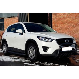 Priekšējais aizsargstienis WT021 Black (nerūsējošais tērauds) Mazda CX-5 2012–2017 foto 1