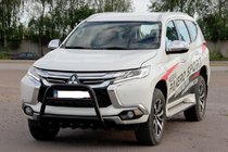 Mitsubishi Pajero Sport 2015– Kengur stienis WT008 Black (nerūsējošais tērauds) foto 2