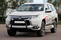 Mitsubishi Pajero Sport 2015– Kengur stienis WT008 Black (nerūsējošais tērauds) foto 5