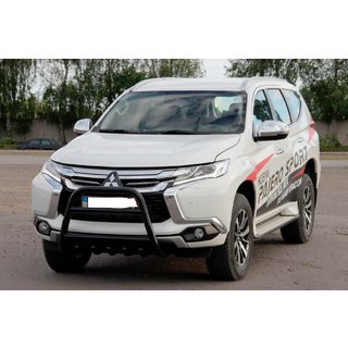 Kengur stienis WT008 Black (nerūsējošais tērauds) Mitsubishi Pajero Sport 2015– foto 2