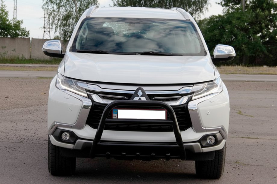 Mitsubishi Pajero Sport 2015– Kengur stienis WT008 Black (nerūsējošais tērauds) Image