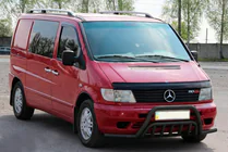Mercedes Vito W638 1996–2003 Kengurjatņiks ar sānu stieņiem WT002 Plus Black (nerūsējošais tērauds) foto 2