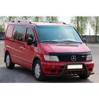 Kengurjatņiks ar sānu stieņiem WT002 Plus Black (nerūsējošais tērauds) Mercedes Vito W638 1996–2003 foto 2