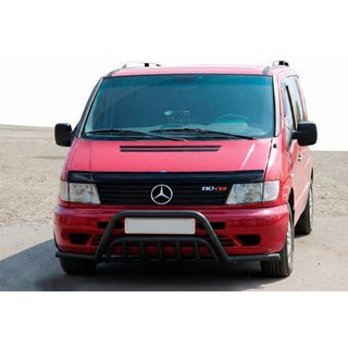 Kengurjatņiks ar sānu stieņiem WT002 Plus Black (nerūsējošais tērauds) Mercedes Vito W638 1996–2003 foto 1