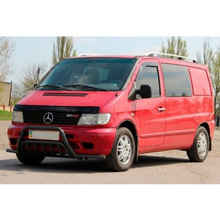 Kengurjatņiks ar sānu stieņiem WT002 Plus Black (nerūsējošais tērauds) Mercedes Vito W638 1996–2003 foto 3