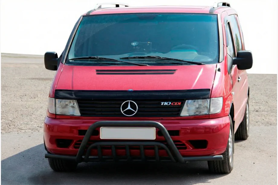 Mercedes Vito W638 1996–2003 Kengurjatņiks ar sānu stieņiem WT002 Plus Black (nerūsējošais tērauds) Image