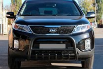 Kia Sorento II XM 2009–2014 Priekšējais aizsargstienis WT021 Black (nerūsējošais tērauds) foto 2