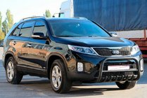 Kia Sorento II XM 2009–2014 Priekšējais aizsargstienis WT021 Black (nerūsējošais tērauds) foto 3