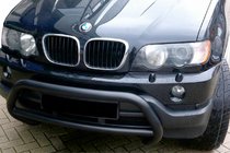 BMW X5 E53 1999–2006 Kengurubārs WT015 Black (nerūsējošais tērauds) foto 1