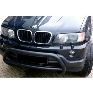 Kengurubārs WT015 Black (nerūsējošais tērauds) BMW X5 E53 1999–2006