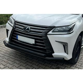 Priekšējais aizsargstienis ST014 Black (2015+, nerūsējošais tērauds) Lexus LX570/450d 2008–2022 foto 1