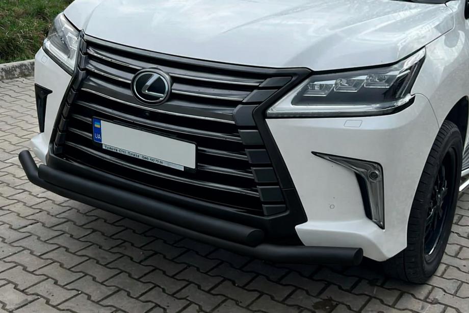 Lexus LX570/450d 2008–2022 Priekšējais aizsargstienis ST014 Black (2015+, nerūsējošais tērauds) Image