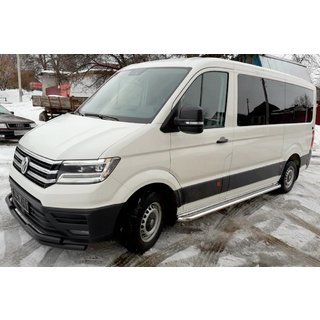 Priekšējais aizsargstienis ST085 Black (nerūsējošais tērauds) Volkswagen Crafter 2016– foto 1