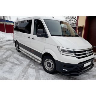 Priekšējais aizsargstienis ST085 Black (nerūsējošais tērauds) Volkswagen Crafter 2016– foto 2