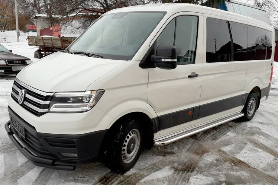 Volkswagen Crafter 2016– Priekšējais aizsargstienis ST085 Black (nerūsējošais tērauds) Image