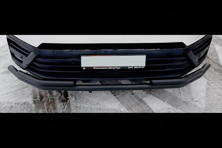 Volkswagen Crafter 2006–2016 Priekšējais aizsargstienis ST008 Black (nerūsējošais tērauds) Image