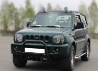 Suzuki Jimny 1998–2018 Kengurstienis F2-01 Black (nerūsējošais tērauds) foto 3