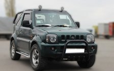 Suzuki Jimny 1998–2018 Kengurstienis F2-01 Black (nerūsējošais tērauds) foto 2