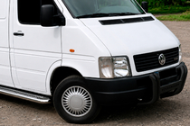 Volkswagen LT 1995–2006 Priekšējais aizsargstienis Kelebek WT011 Black (nerūsējošais tērauds) foto 2