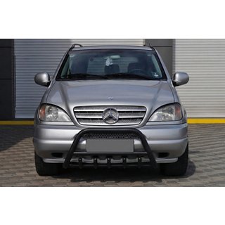 Kengurīns Black (nerūsējošais tērauds) Mercedes ML W163 1997–2005 foto 4