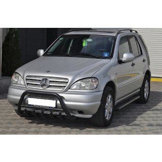 Kengurīns Black (nerūsējošais tērauds) Mercedes ML W163 1997–2005 foto 3